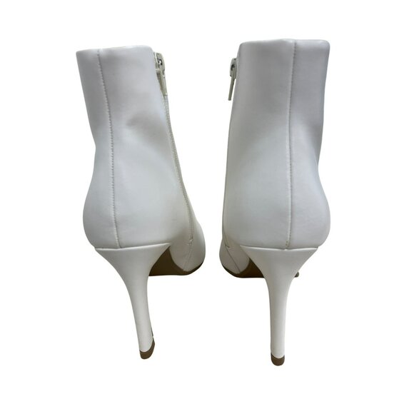 Sugar White Pointed Toe Ankle Boots Heel Shoes NEW Size 7.5 - Picture 4 of 7